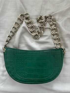 Zara Silver Chain Shoulder Bag